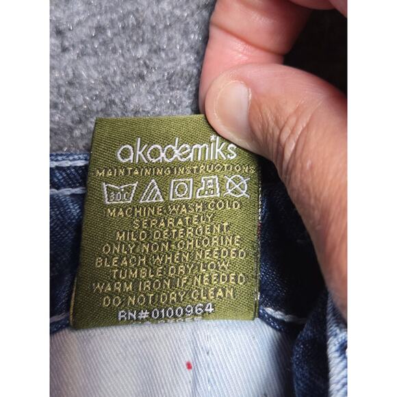 Akademiks Jeans Mens 36x31 Blue Denim Hip Hop Baggy Skater Wide Grunge Y2K - Picture 14 of 14